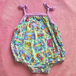 Birdie Bean Jesse Birdie Bubble - Colorful Music-Themed Bamboo Baby Romper
